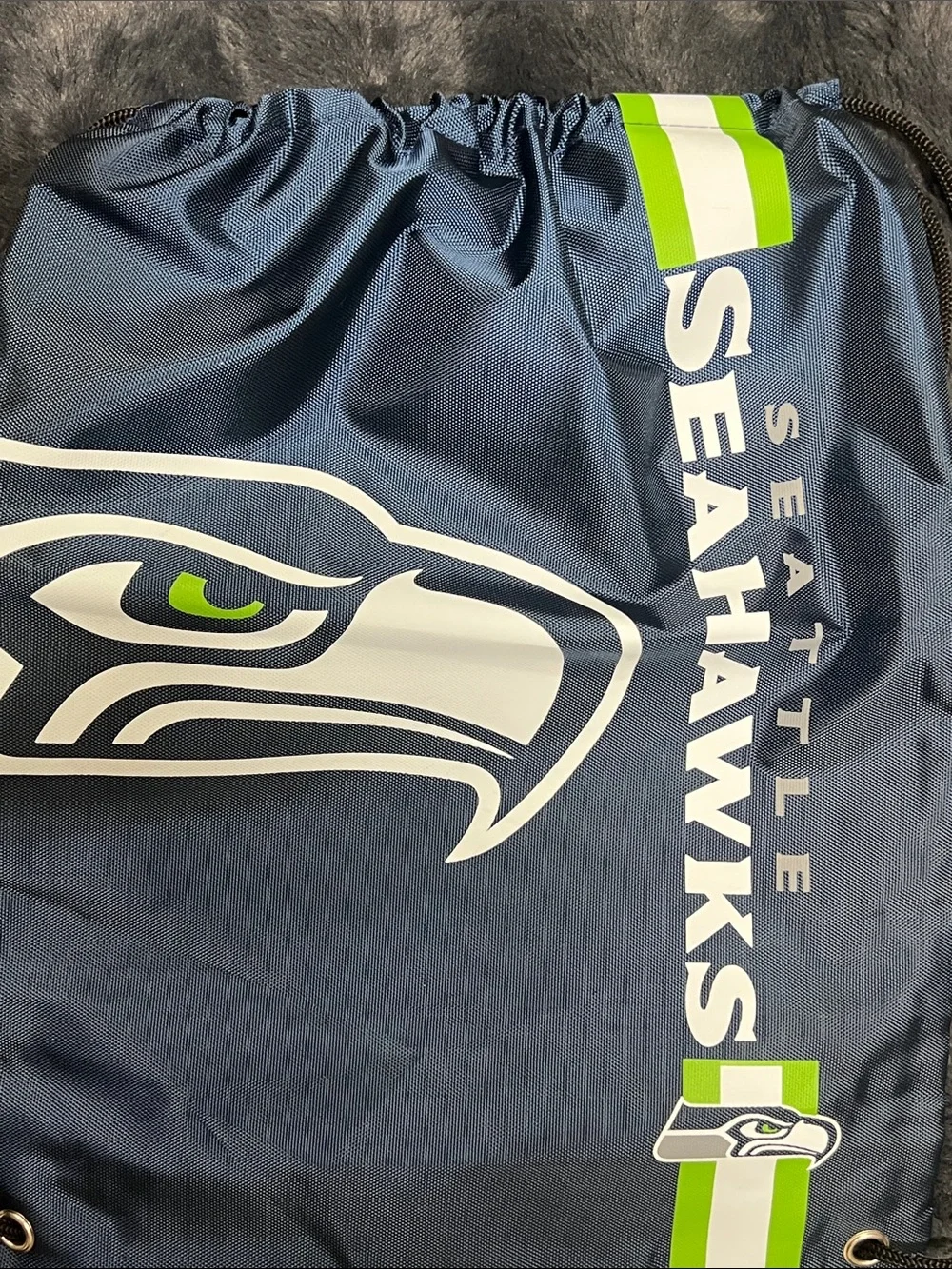 FOCO Seattle Seahawks Big Logo Drawstring Backpack. NWT